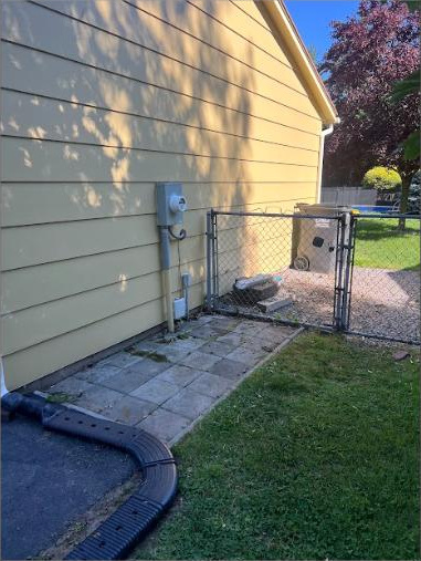 A residential job cleared alongside the house